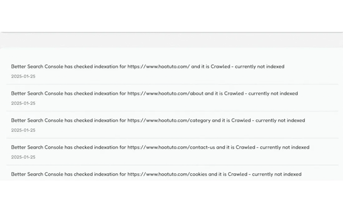 Activity Tracking - Monitor Indexing Actions