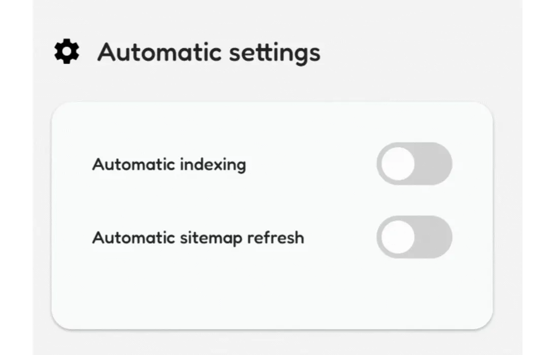 Automation Settings - Configure Automatic Indexing